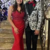 Sparkly Silver Shawl Lapel Jacquard One Button 2 Piece Prom Suits