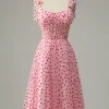 Tulle A-line Pink Princess Prom Dress with Hearts