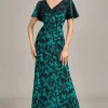 Velvet Peacock Mother of the Bride Dress