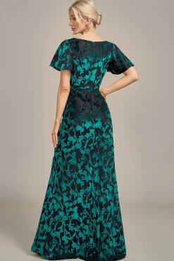 Velvet Peacock Mother of the Bride Dress