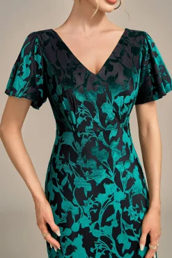 Velvet Peacock Mother of the Bride Dress