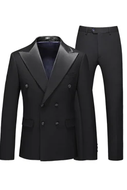 White Double Breasted 2 Piece Lapel Men's Formal Suits