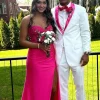 White Floral Shawl Lapel Single Breasted 2 Piece Prom Suits