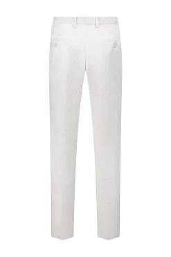 White Jacquard Double Breasted 2 Piece Men's Suits