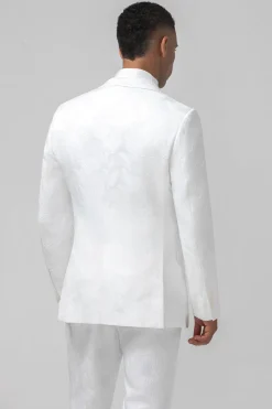 White Notch Lapel Double Breasted 2 Pieces Men's Suits