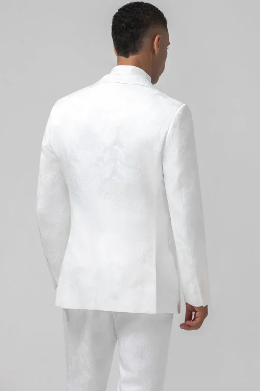 White Notch Lapel Double Breasted 2 Pieces Men's Suits