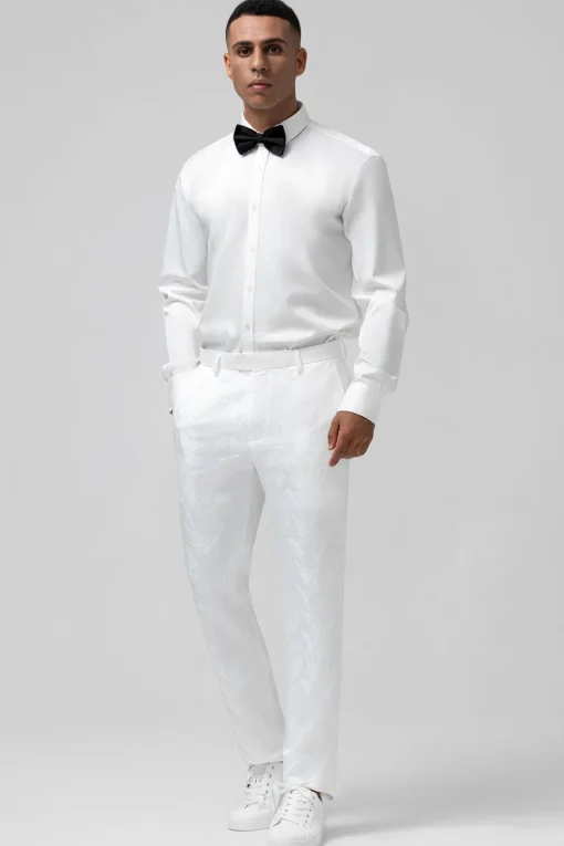 White Notch Lapel Double Breasted 2 Pieces Men's Suits