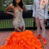 White Notched Lapel Print 2 Piece Men's Prom Suits