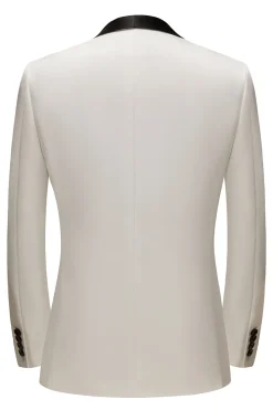 White Shawl Lapel 3 Pieces Men's Suits