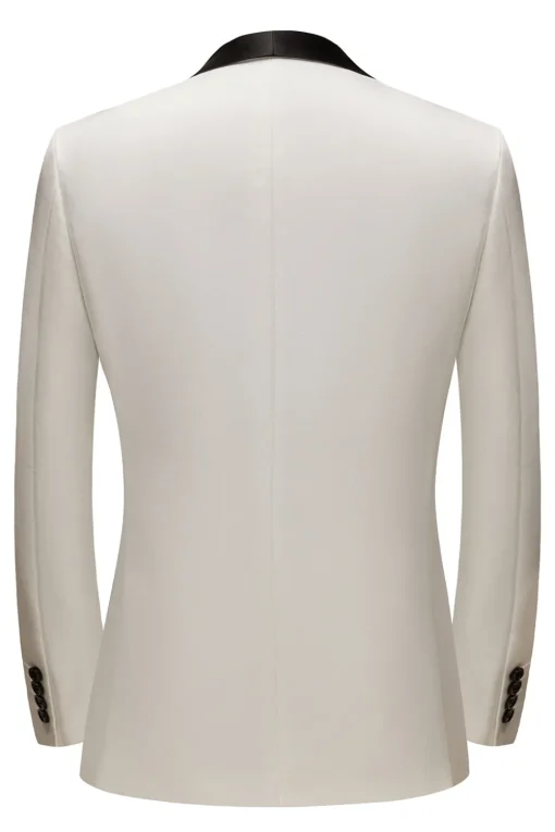 White Shawl Lapel 3 Pieces Men's Suits
