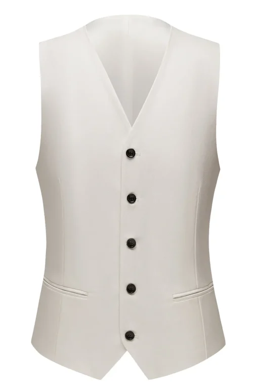White Shawl Lapel 3 Pieces Men's Suits