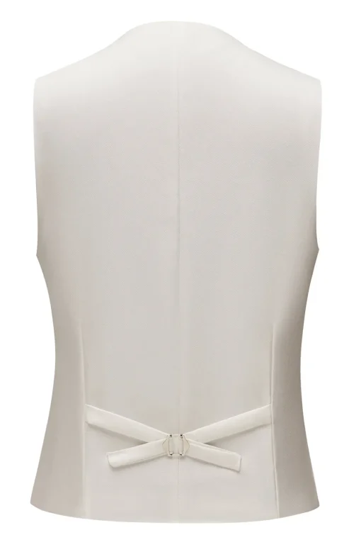 White Shawl Lapel 3 Pieces Men's Suits