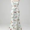 White Two-Piece Sparkly Mermaid Prom Dress with Slit